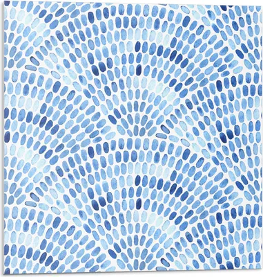 Immagine prodotto di Waves In Watercolour - Piastrelle autoadesive - Rivestimento - Pannello murale - Piastrelle in PVC - Piastrelle in vinile - Piastrelle in PCV - Autoadesive - Decorazione murale - 9 pezzi 30 x 30 cm