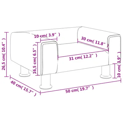 Immagine prodotto di vidaXL Divano per bambini rosa 50x40x26,5 cm in velluto