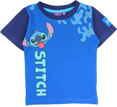 Produktbild von Disney Stitch T-Shirt Kurzarm Kinder Jungen Shirt – Dunkelblau / 98