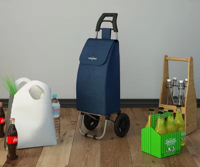 Produktbild von Einkaufstrolley ROLLY Blau 40 Liter, 25 kg Traglast, wasserdichte Tasche
