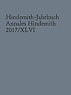 Produktbild von Hindemith-Jahrbuch