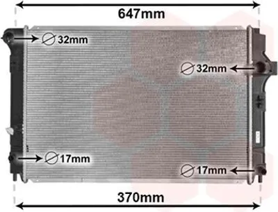 Produktbild von VAN WEZEL 53002700 Kühler Wasserkühler Motorkühler für TOYOTA Yaris Schrägheck (P13)