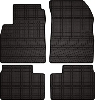 Immagine prodotto di Tappetini auto in gomma adatto per Nissan Micra K13 (2010-2016, hatchback) neri, set 4 pz, con fissaggi