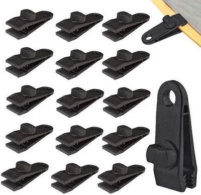Image de Kit de 10 pièces : bâche, clé à sangle, fixations antidérapantes, pinces réglables