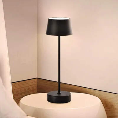 Produktbild von LQWELL LED Tischlampe Touch Tischleuchte Kabellos Nachttischlampe Akku Typ C USB Wiederaufladbar Lichtintensität einstellbar für Drinnen Restaurant