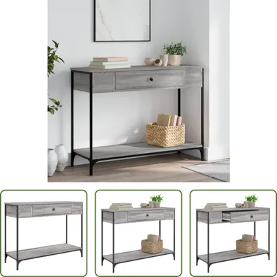 Produktbild von The Living Store Konsolentisch Grau Sonoma 100x34,5x75 cm Holzwerkstoff