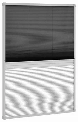 Imagen del producto de vidaXL: Estor de protección contra insectos para ventanas, persiana de aluminio, 80x120 cm