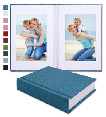 4x6 Fotoalbum mit Schreibplatz, 20 Fotos, Blau
