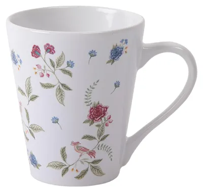 Immagine prodotto di Tazza Clayre & Eef 300 ml Fiori in Vetroceramica bianca e blu