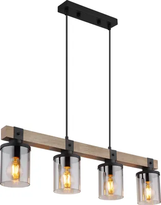 Produktbild von Globo Lighting Hängeleuchte Metall schwarz matt, 4x E27