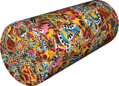 Produktbild von Bertoni Thermoelastisches Anatomisches Rollenkissen, Ideal für die Gesundheit der Wirbelsäule, Komfort und Design ANDALUZJA - Ø25x60 cm