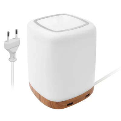 Produktbild von Macally LAMPCHARGESQ-E, dimmbare Tischleuchte mit 4 Port USB-Ladegerät (24 Watt Ladeleistung)