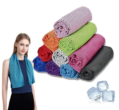 Immagine prodotto di Asciugamani rinfrescanti in microfibra, confezione da 10 pezzi, dimensioni 30x80 cm, ideali per sport e fitness