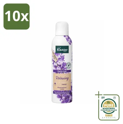 Image de 10 flacons de mousse douche Kneipp Relaxante à la lavande, 200 ml, lot de 10