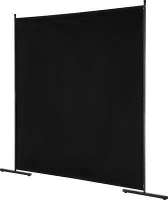 Immagine prodotto di Divisorio da 6 piedi a pannello singolo in tessuto per ufficio o camera da letto, colore nero