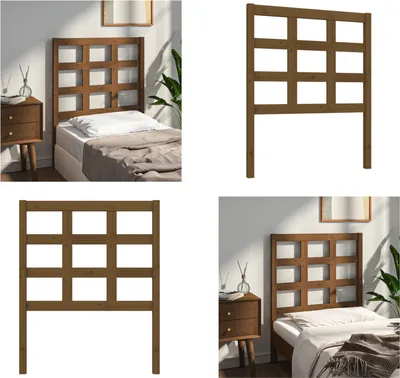 Produktbild von vidaXL Kopfteil Honigbraun 80,5x4x100 cm Massivholz Kiefer - Bettkopfteil - Bettkopfteile - Kopfteil - Bett-Kopfteil
