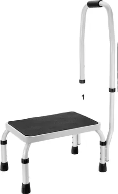 Obrázek produktu pro Žebřík, nosnost 150 kg, ergonomický skládací design, 1 stupeň B