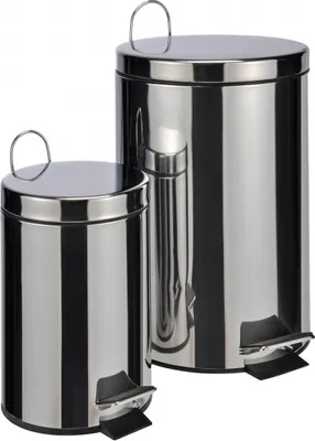 Produktbild von 2tlg. Set Treteimer aus Edelstahl  3L / 12L
