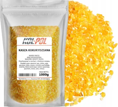 Zdjęcie produktu dla KASZA KUKURYDZIANA 1kg Naturalna kaszka do dań i deserów jakość Kol-Pol