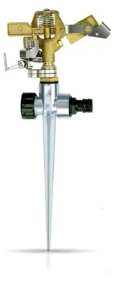 Produktbild von TRANKIELO® - 360-Grad-Bewässerungssprinkler mit Metallstiel - Robuster Bewässerungssprinkler für Garten und Rasen