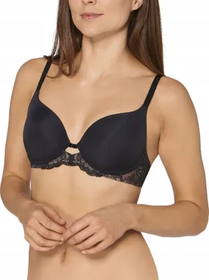 Zdjęcie produktu dla Triumph Amourette Charm, Koszulka, Czarny, Fiszbina, Wzór, Damski, Kwiatowy wzór