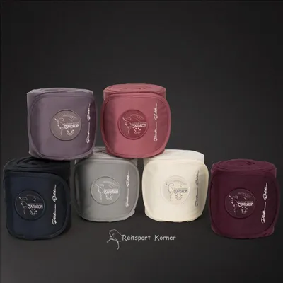 Produktbild von Eskadron Fleecebandagen Platinum mit GLOSSY Patch Größe - Warmblut Farbe - lightberry