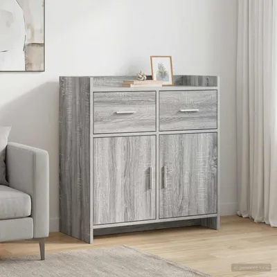 Produktbild von vidaXL Sideboard Grau Sonoma 75 x 36 x 80 cm Holzwerkstoff