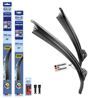 Produktbild von alca® Scheibenwischer für OPEL ZAFIRA B 07.2005 - 05.2019, SUPER FLAT Flachbalkenwischer, extraflaches Design, Flexibel, Nanographitbeschichtung
