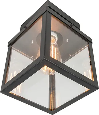 Zdjęcie produktu dla Industrialna lampa sufitowa zewnętrzna czarna 1-światłowa - Rotterdam