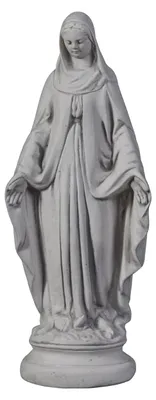 Produktbild von Gartenmadonna, Steinfigur, H. 43 cm, 5 kg, Grau, frostsicher aus Steinguss für den Außenbereich