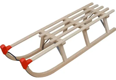 Produktbild von Spolnota Traditioneller Holzrodel, Davoser Rodel Yaro 110cm Buchenholz