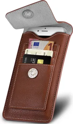 Produktbild von ONEFLOW® Zeal Case kompatibel mit Moto G4 / G4 Plus - Hülle mit Kartenfach, Braun