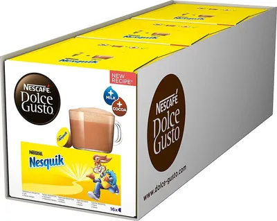 A box of Nescafé Dolce Gusto Nesquik capsules.