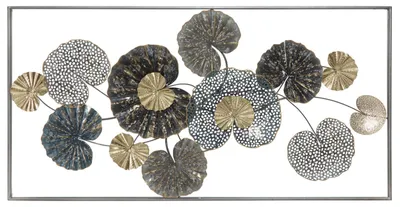 Image de Panneau décoratif mural 3D en métal, disponible en plusieurs couleurs, dimensions : 134,5 x 8 x 68,5 cm