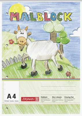 Produktbild von Brunnen Malblock gelocht DIN A4