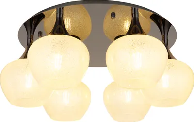 Produktbild von Globo Lighting Deckenleuchte Metall schwarz-chrom, 6x E27