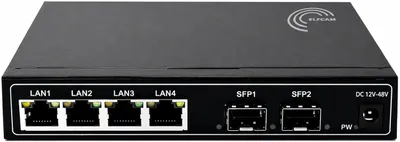 Productafbeelding van Elfcam - Ongemanaged glasvezel-switch, 1 Gb, 2x SFP 1G, 4x RJ45 1000 Mbps, Plug & Play, compatibel met Freebox Ultra en Livebox 6