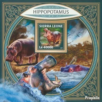 Produktbild von Briefmarken Sierra Leone 2017 Mi Block 1367 (kompl. Ausg.) postfrisch Nilpferd