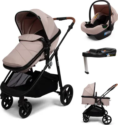Produktbild von Baninni 4-in-1 Multiständer Kinderwagen mit Autositz und Basis Nelia Beige