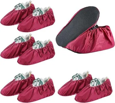 Immagine prodotto di Copri-scarpe antiscivolo, riutilizzabili, lavabili, antipolvere, per pavimenti e tappeti in casa.