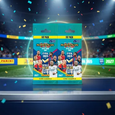 Produktbild von Panini FIFA 365 Adrenalyn XL 2026/2027 – 2 Fat Packs mit insgesamt 52 Fußball-Sammelkarten