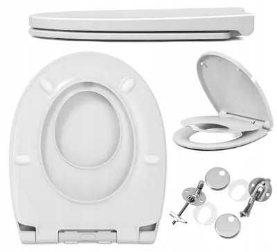 Produktbild von WC Sitz -  Kindersitz - Toilettensitz - Weiß - 44cm X 37cm - Antibakteriell - Duroplast - Toilettendeckel