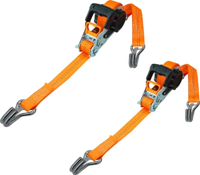 Produktbild von 2x Automatik Spanngurt, 5m x 35mm, 2.000 daN, Sicherheits-Doppelspitzhaken|PETEX