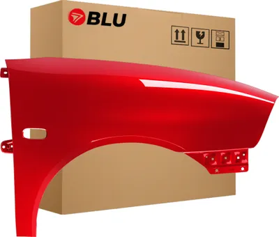 Immagine prodotto di BLU Parafango compatibile con Seat Ibiza Cordoba (6L - III 3. Generation) LS3H Destra Rot Emocion | 2002-2008 | Anteriore | Verniciato | Pronto per il montaggio | Acciaio