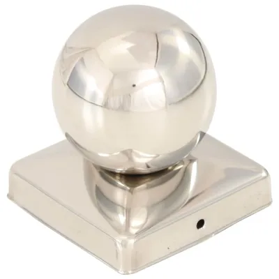 Image de vidaXL Capuchons de poteau 6 pcs. Forme sphérique acier inoxydable 101 x 101 mm