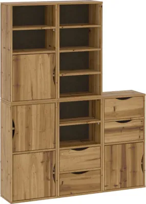Produktbild von Beistellschränke 5 Stk. ODDA 40x24x79 cm Massivholz Kiefer