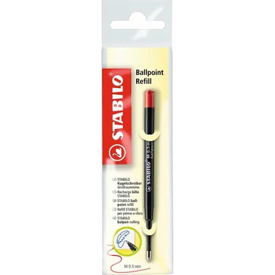 Produktbild von Kugelschreiber - Großraummine - STABILO Ballpoint Refill - Einzelmine - rot