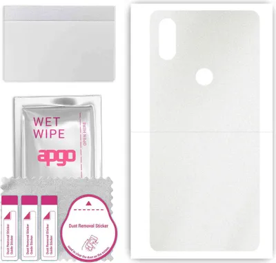 Produktbild von apgo Rückseite Schutzfolie, Skin, kompatibel mit Xiaomi Mi Mix 3 5G, Hinten Displayschutzfolie aus Vinylfolie, kratzfest, einfache Montage - Matt Transparent
