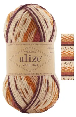 100g Sockenwolle Alize Wooltime 11022 Wüstenfuchs