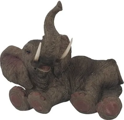 Produktbild von Dekofigur Elefant liegend 30 x 25 cm grau